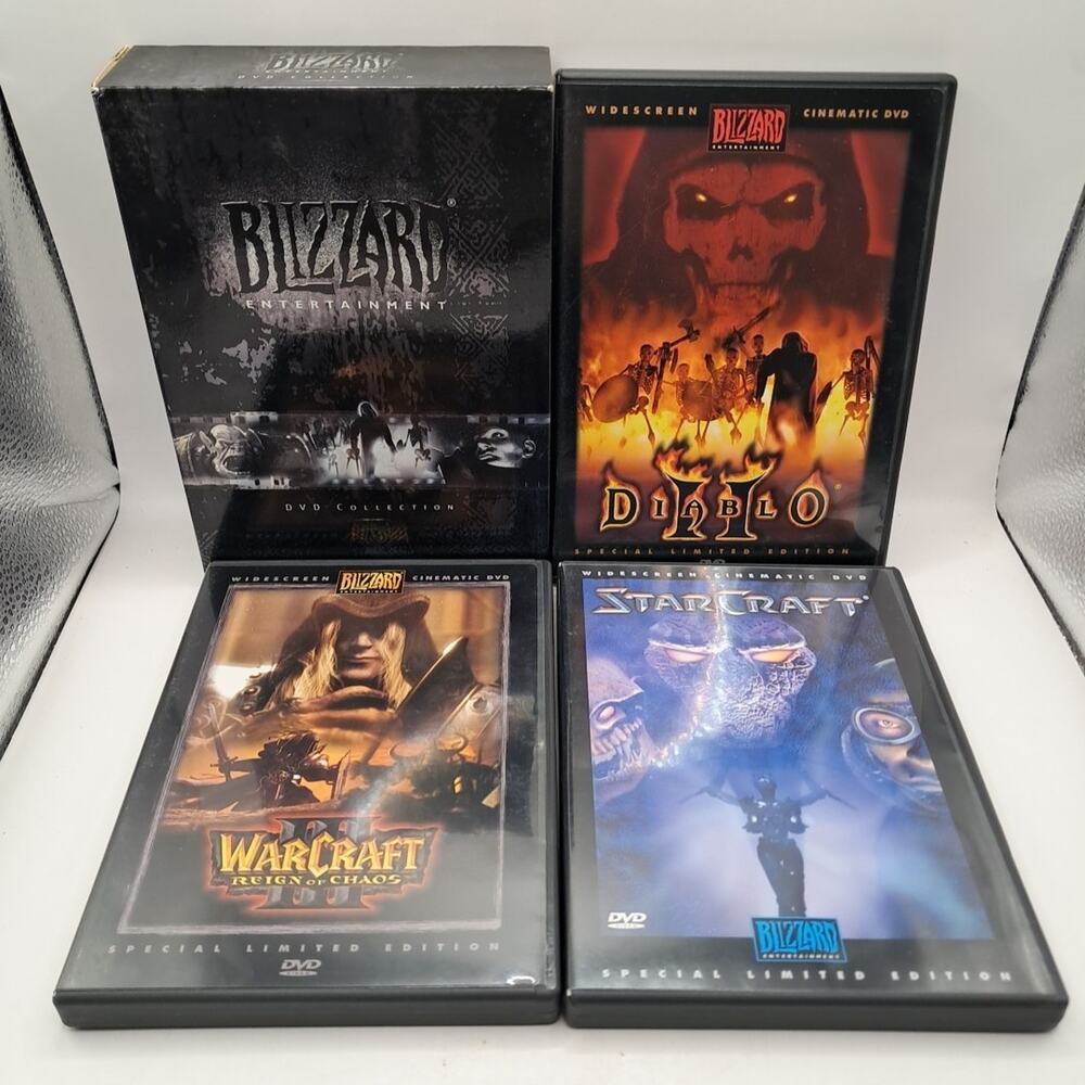 Blizzard Entertainment DVD Collection (DVD, 2002) Diablo, WarCraft, StarCraft